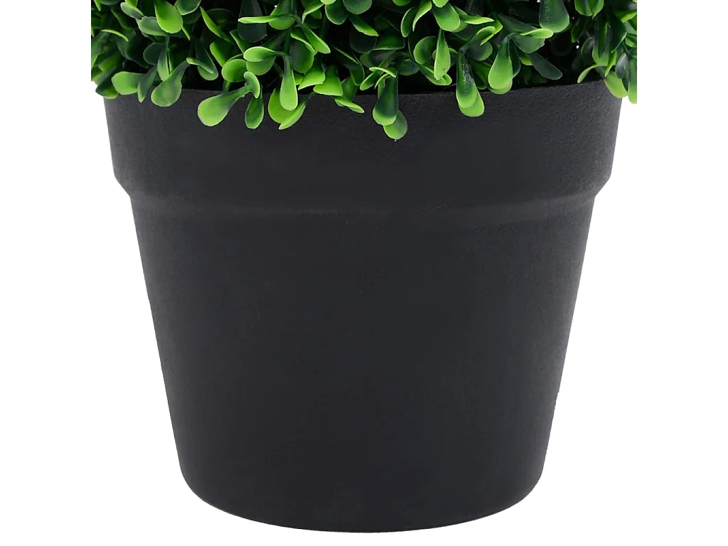 Plantes de buis artificiel 2 pcs avec pots Boule Vert 32 cm FR127000