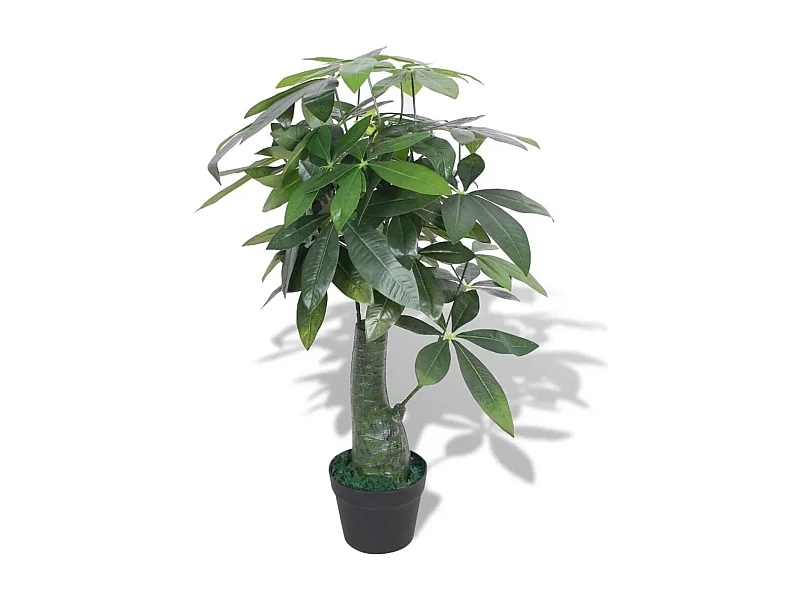 Árbol de la fortuna artificial con macetero 85 cm verde ES459117