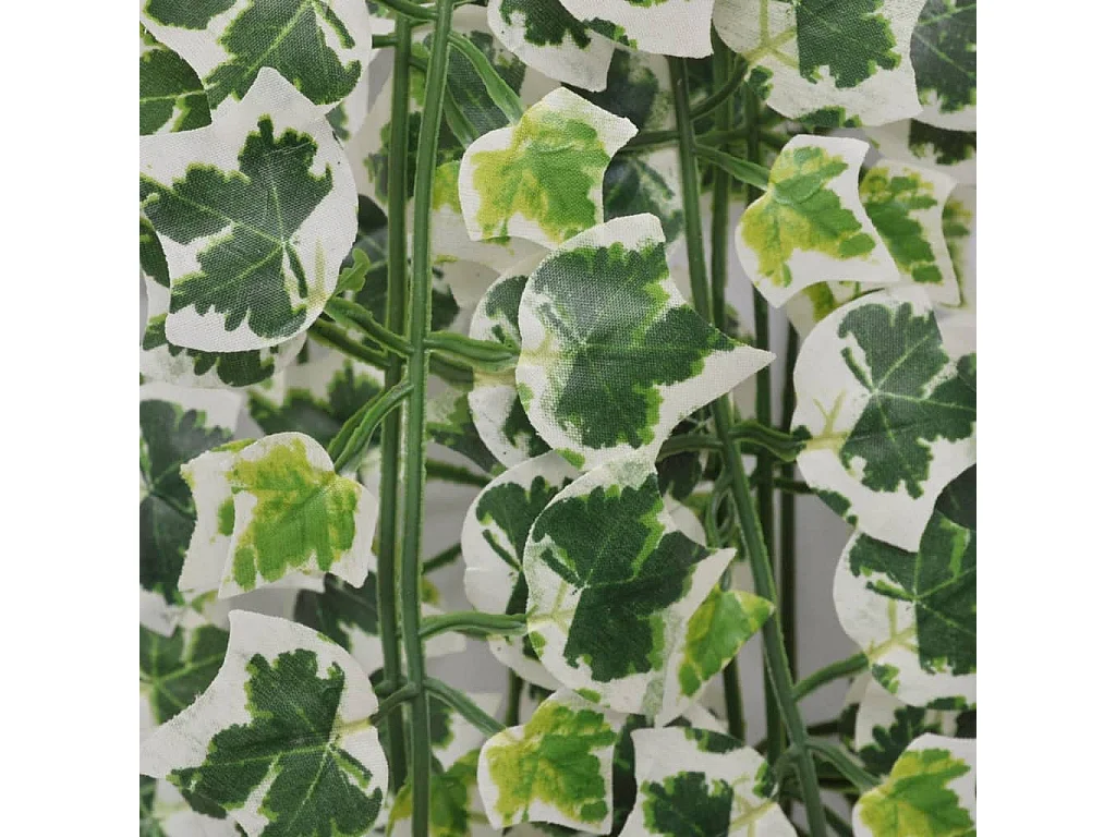 Plantas artificiales de hiedra 4 unidades multicolor 90 cm ES661925