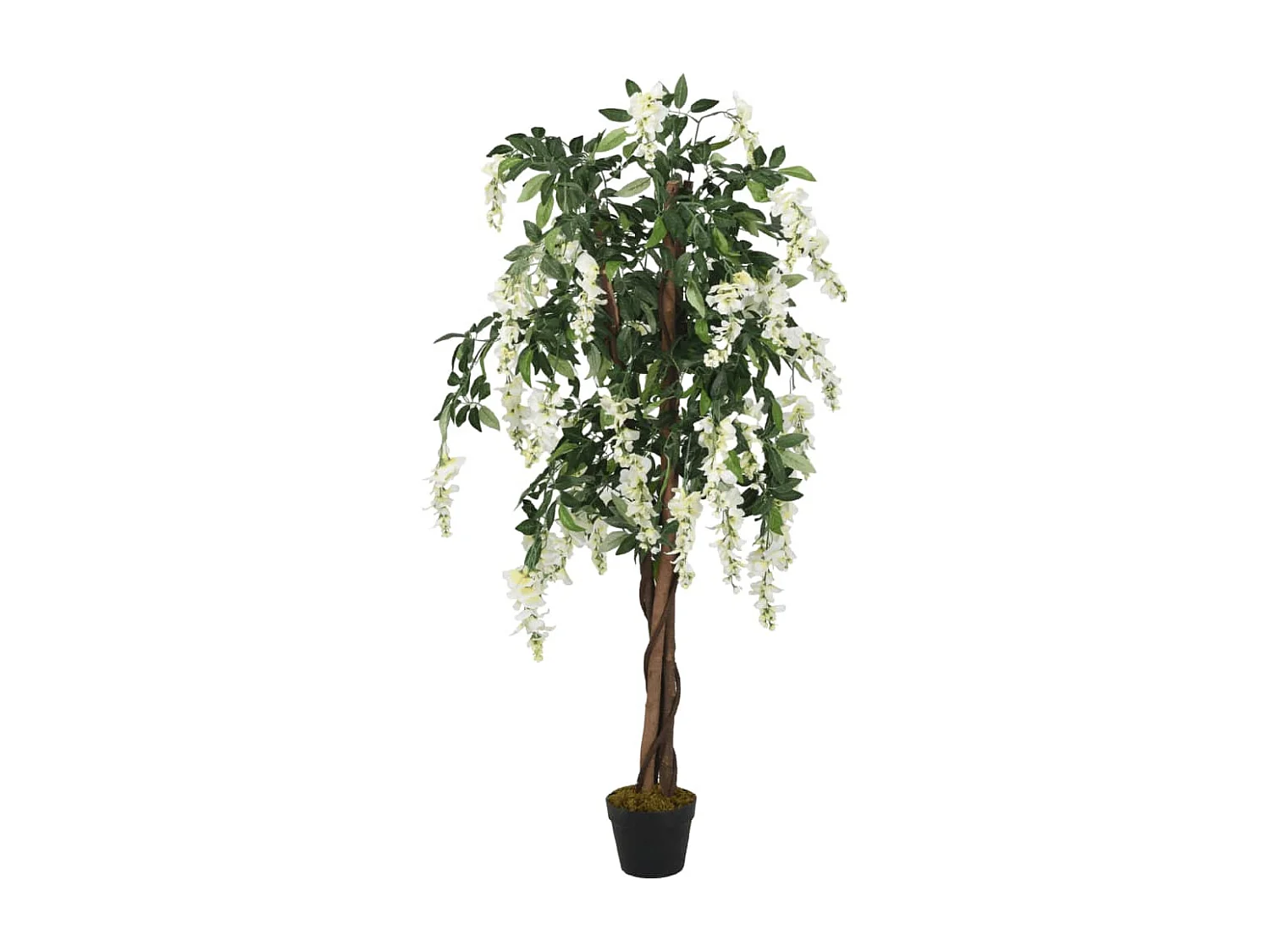 Glycine artificielle 560 feuilles 80 cm vert et blanc FR683102