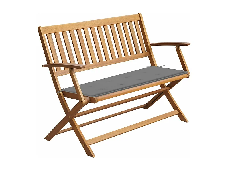 Banco de jardim c/ almofadão 120 cm madeira de acácia maciça PT158976