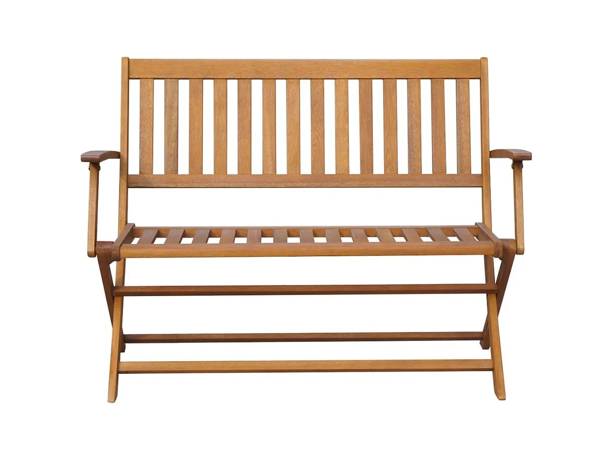 Banco de jardim c/ almofadão 120 cm madeira de acácia maciça PT158976