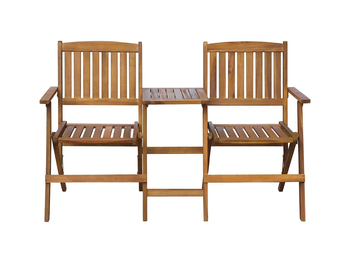 Banco de jardim dobrável com mesa acácia maciça 140 cm PT508538