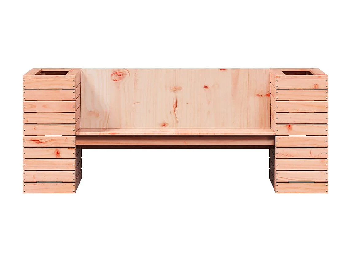 Banco con jardineras madera maciza Douglas 167,5x60x65 cm ES992006