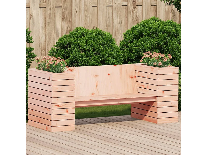 Banc avec jardinières 167,5x60x65 cm bois massif de douglas FR108893