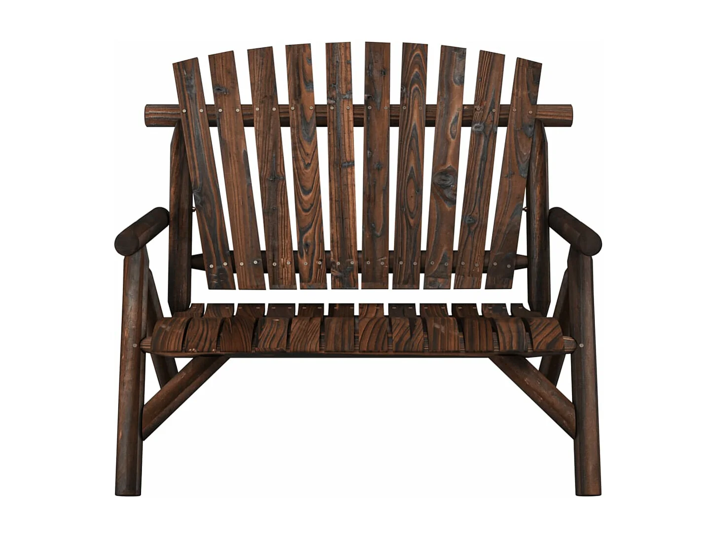 Banc de jardin à 2 places 119x85x98 cm bois massif d'épicéa FR184507