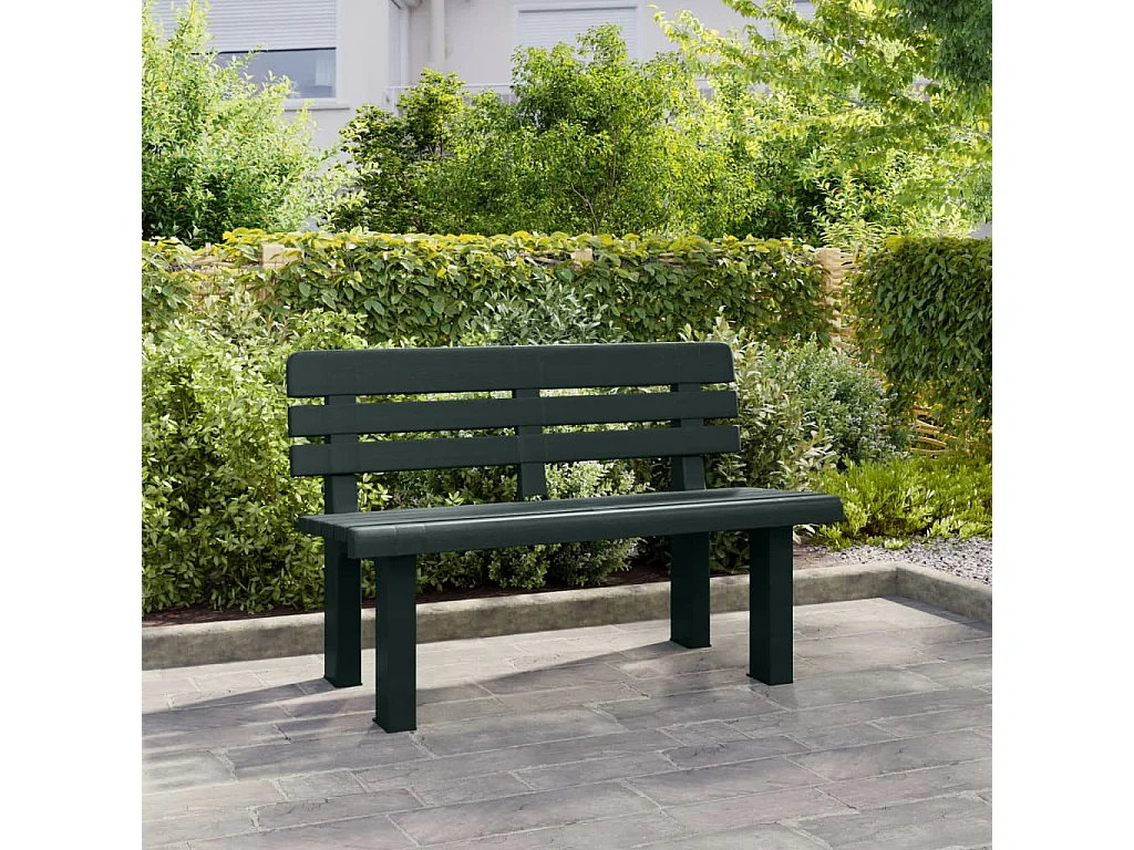 Banco de jardín polipropileno verde 110x52x71 cm ES649970