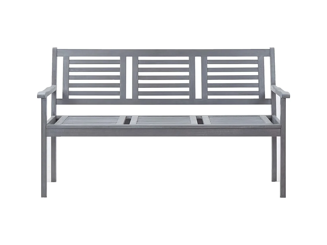 Tuinbank 3-zits met kussen 150 cm eucalyptushout grijs BE916320