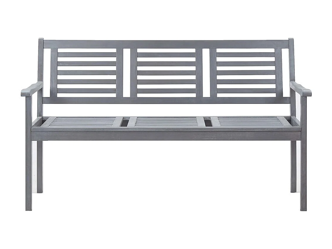 Tuinbank 3-zits met kussen 150 cm eucalyptushout grijs BE916320