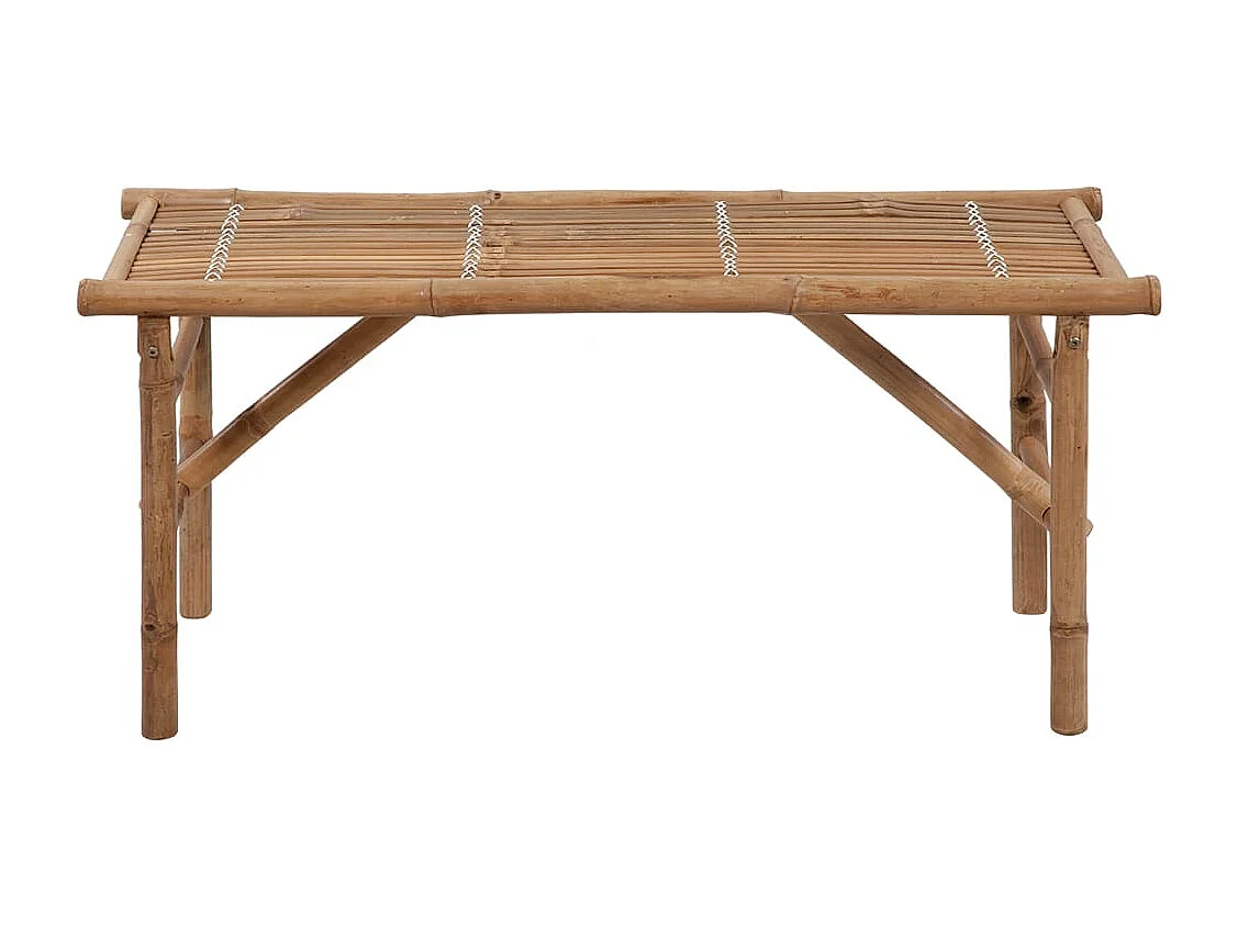 Banc de jardin pliable avec coussin 118 cm Bambou FR113464
