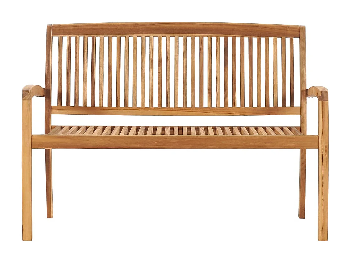 Banco de jardim empilhável c/ almofadão 128,5 cm teca maciça PT513315