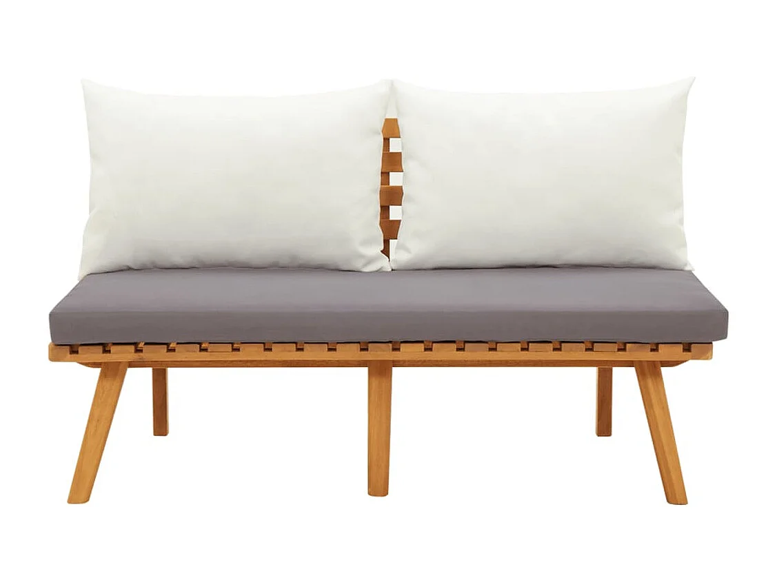 Banc de jardin avec coussins 115 cm Bois solide d'acacia FR568638