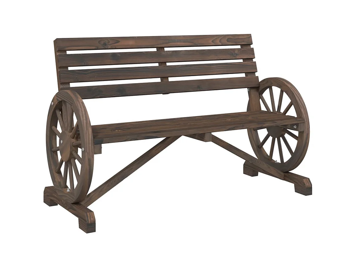 Banc de jardin 2 places bois de sapin massif FR726857