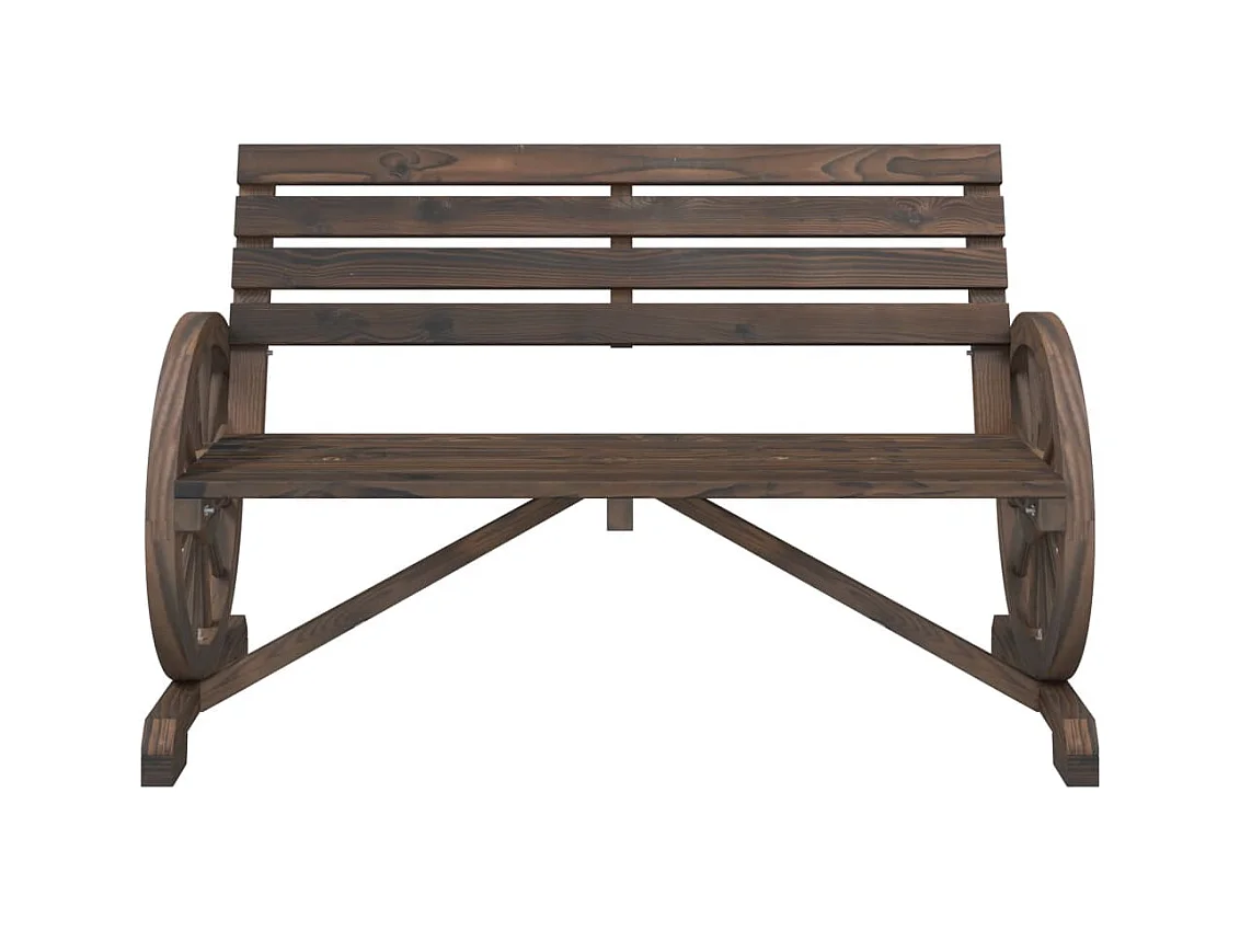 Banc de jardin 2 places bois de sapin massif FR726857