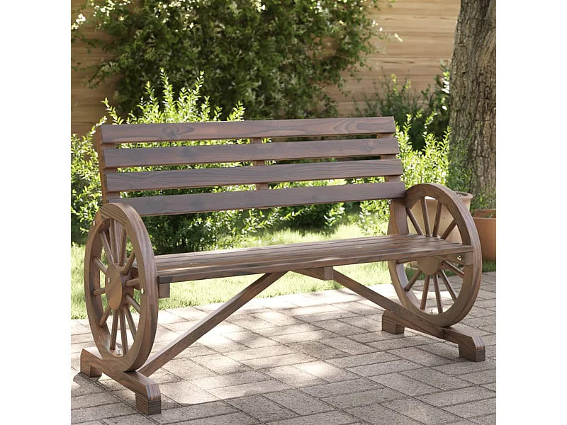 Banc de jardin 2 places bois de sapin massif FR726857