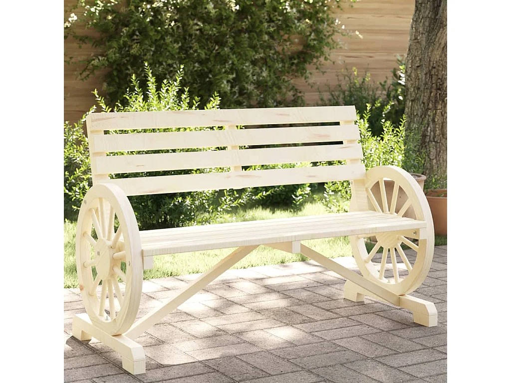 Banc de jardin 2 places bois de sapin massif FR678902