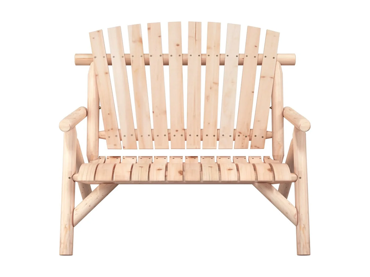 Banc de jardin à 2 places 119x85x98 cm bois massif d'épicéa FR458654