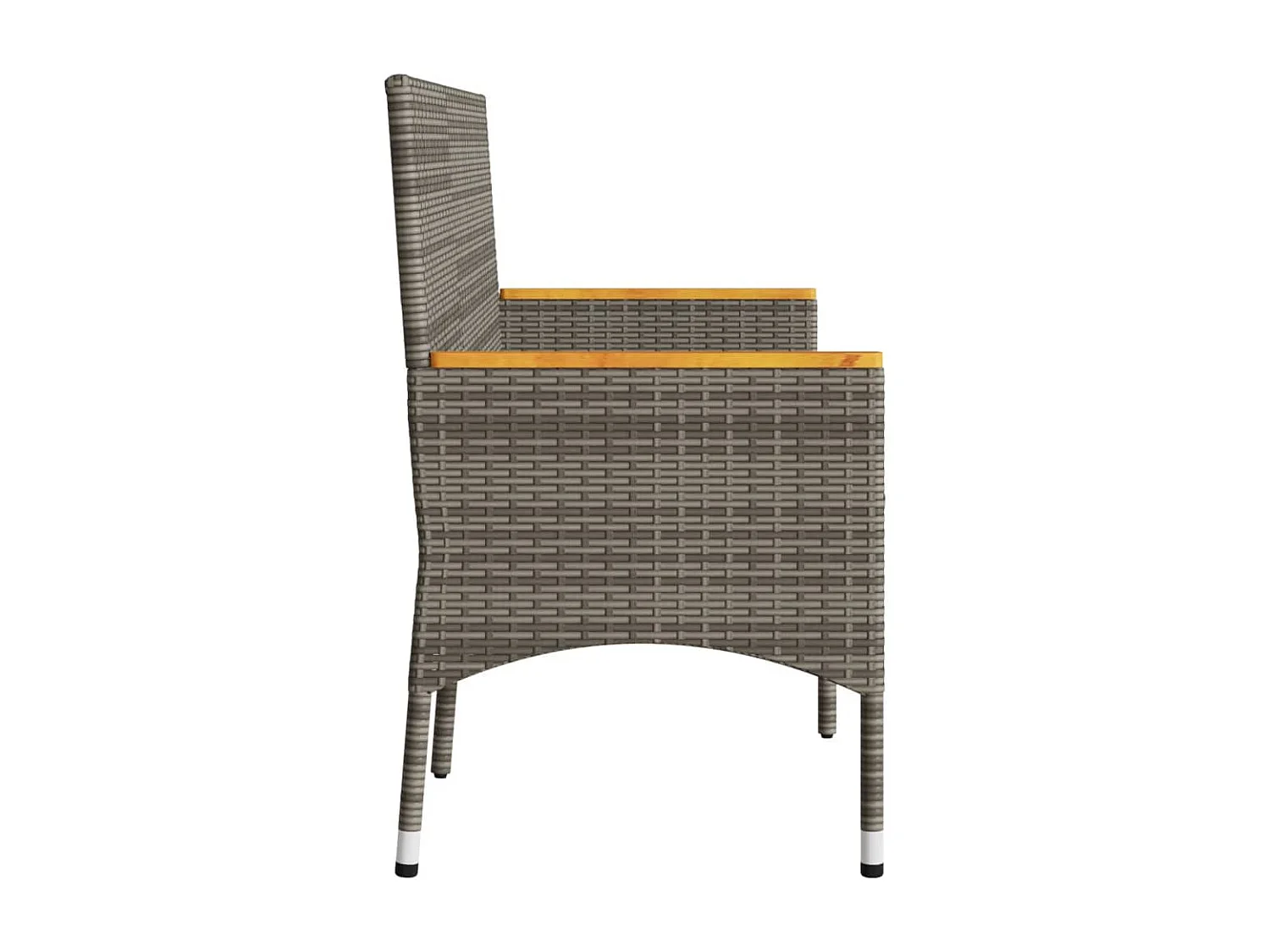 Banc de jardin 3 places avec coussins gris résine tressée FR951858