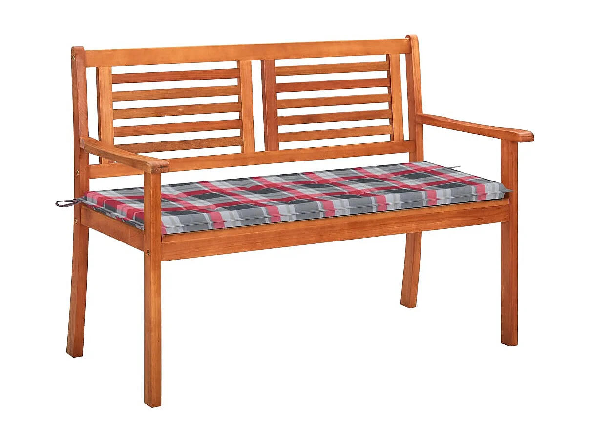 Banco de jardim 2 lugares c/ almofadão 120 cm eucalipto maciço PT458525