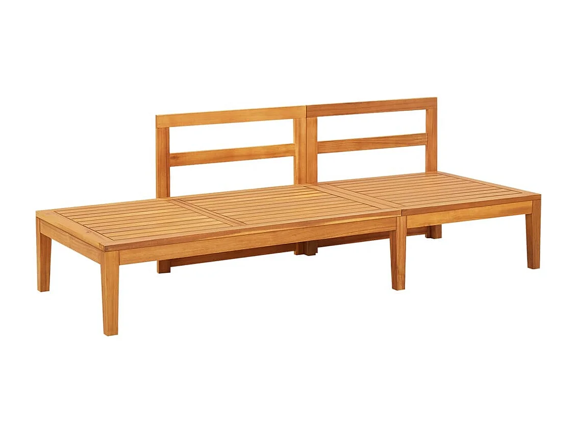 Tuinbank met tafel en donkergrijze kussens massief acaciahout BE226370