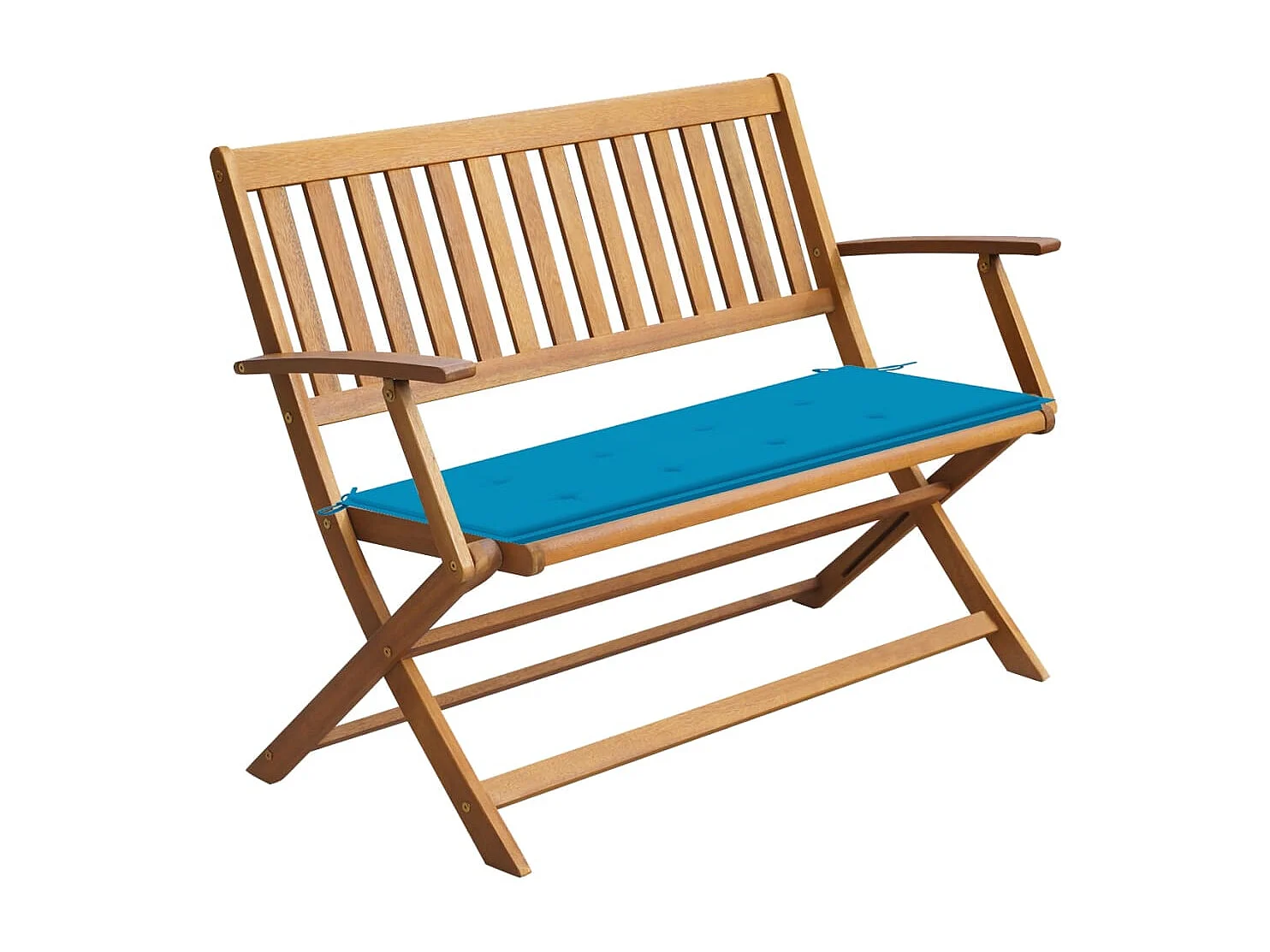 Banco de jardim c/ almofadão 120 cm madeira de acácia maciça PT831770