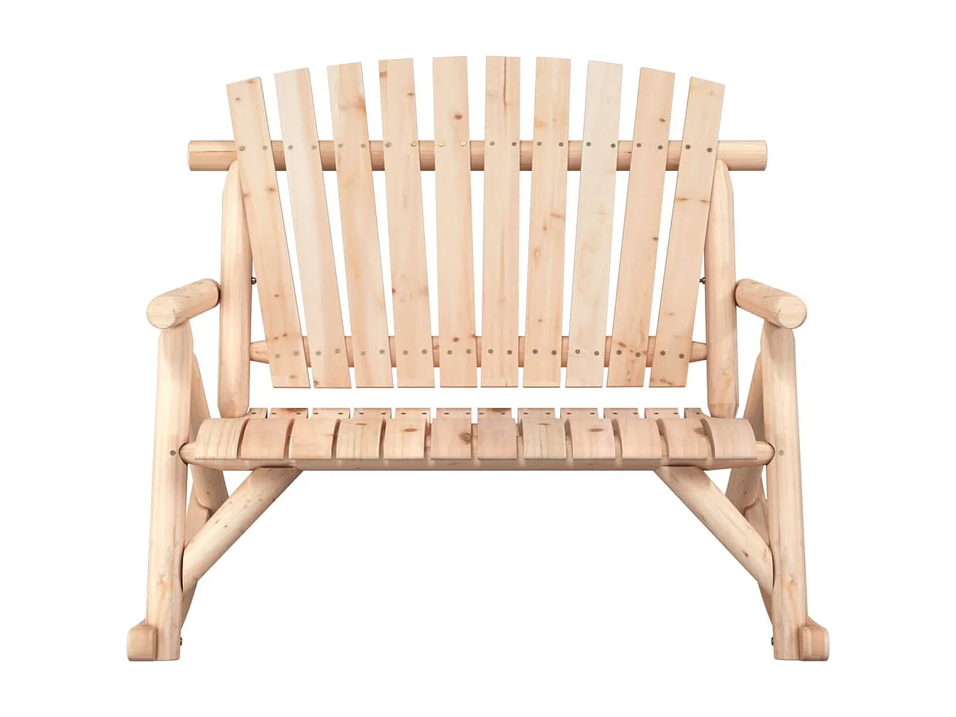 Banc à bascule jardin 2 places 123x96x102 cm bois massif épicéa FR936469