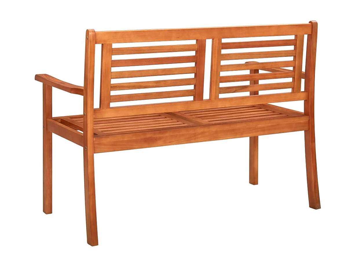 Banc de jardin 2 places avec coussin 120 cm Bois d'eucalyptus FR781293