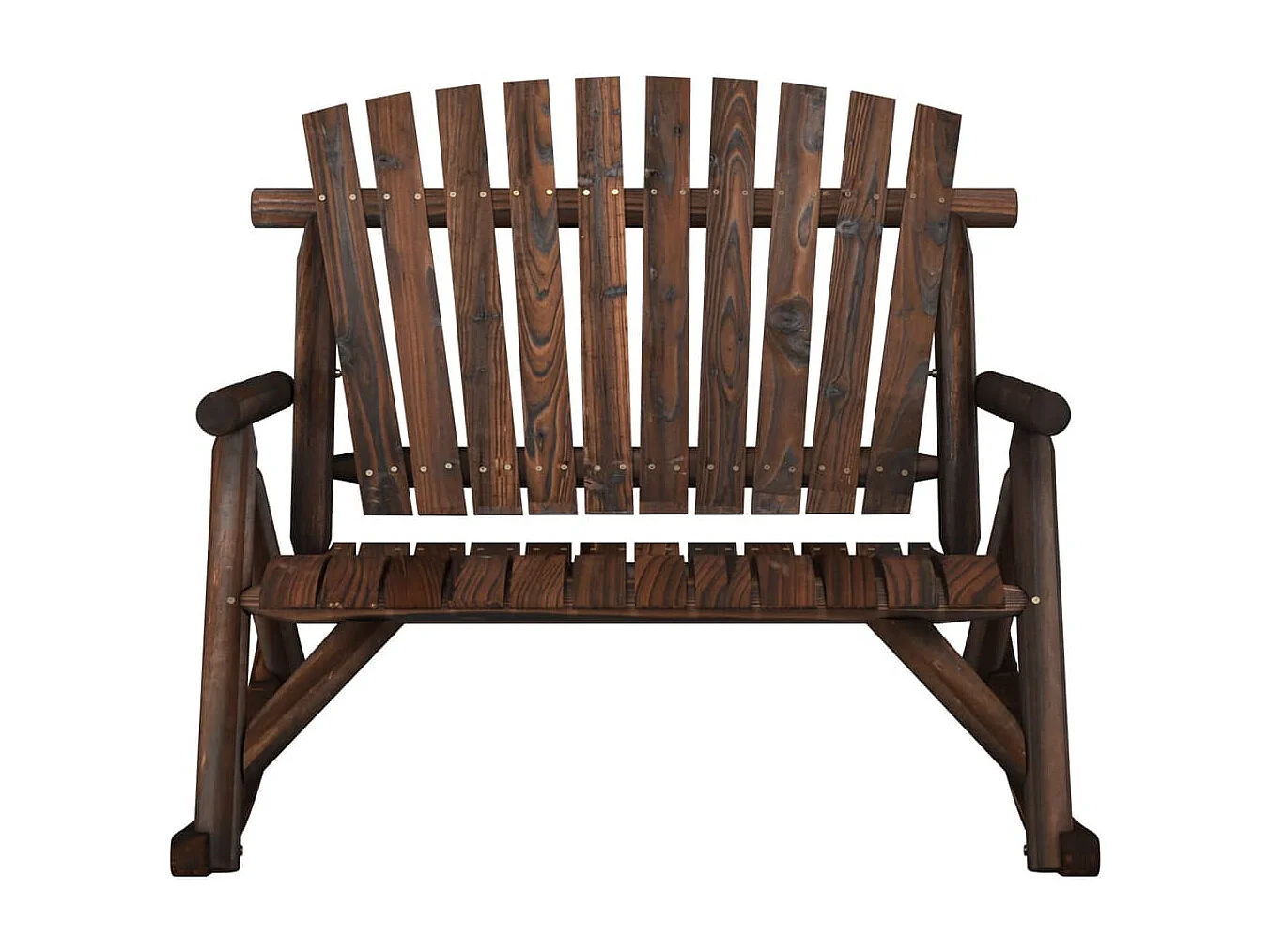 Banc à bascule jardin 2 places 123x96x102 cm bois massif épicéa FR165002