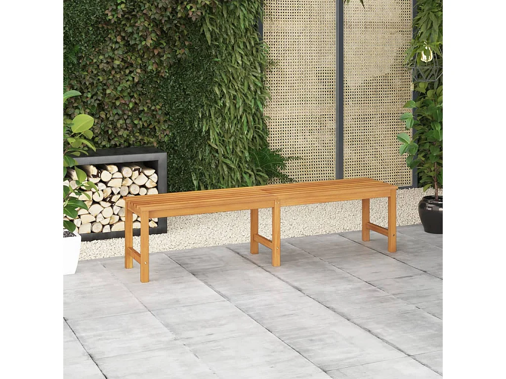 Banc de jardin 180 cm bois de teck solide FR508398