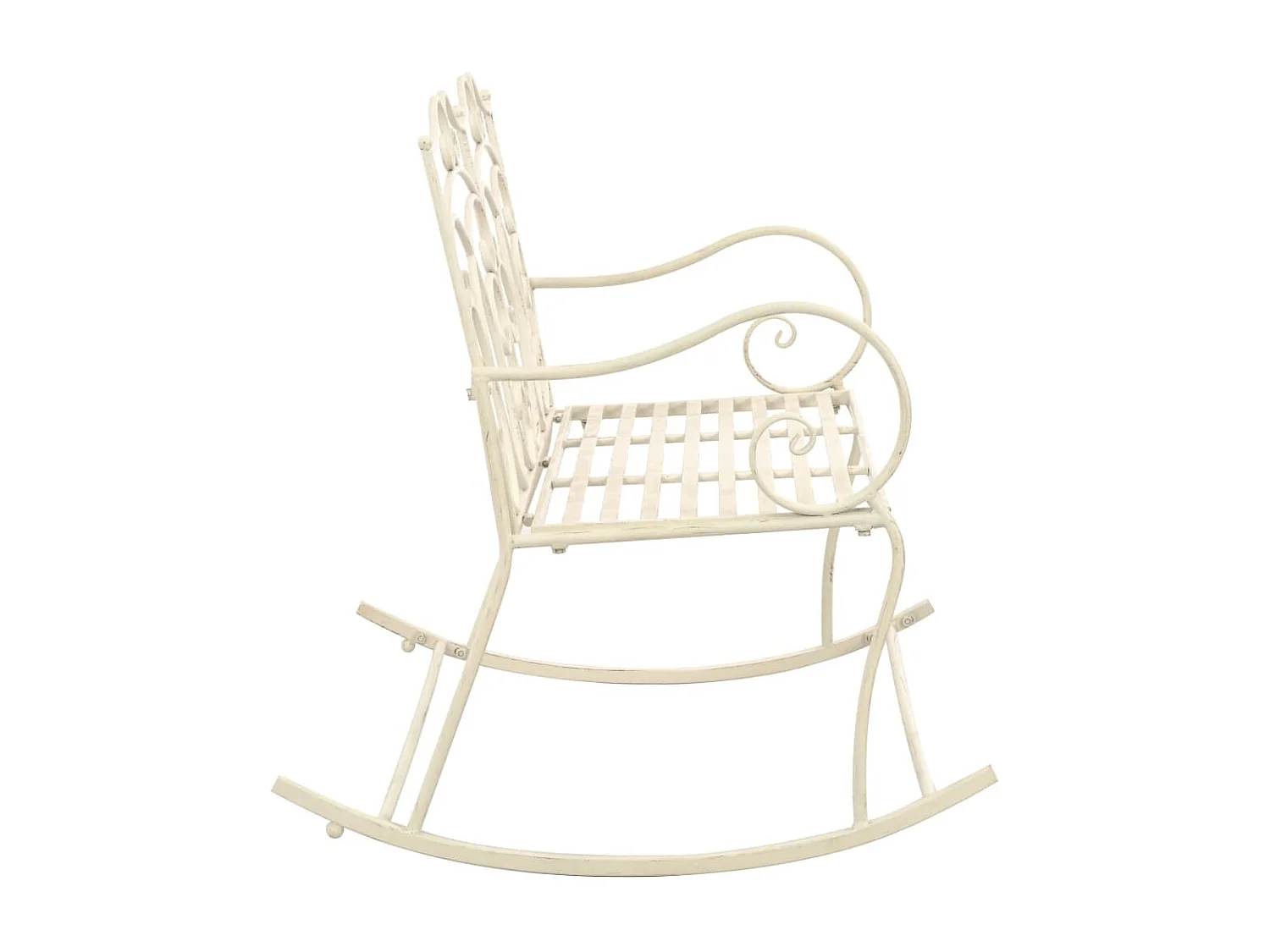 Banc de jardin 104 cm Fer Blanc antique FR765230