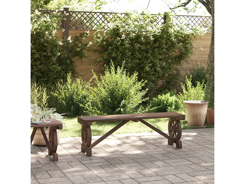 Banc de jardin 115 cm bois de sapin massif FR153841