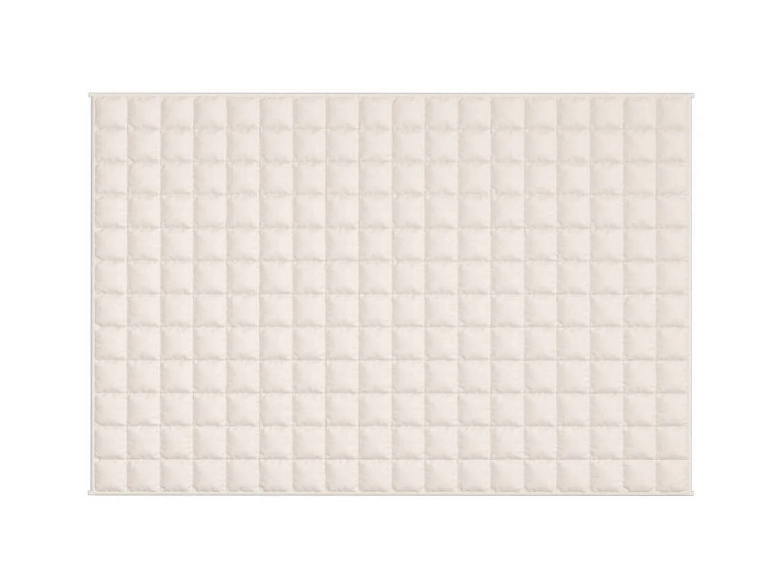 Couverture lestée Crème clair 122x183 cm 9 kg Tissu FR469998