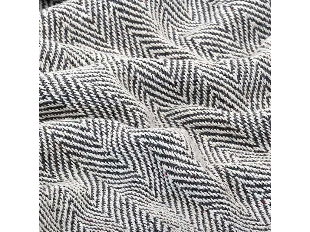 Couverture coton à chevrons 125x150 cm Bleu marine FR473382