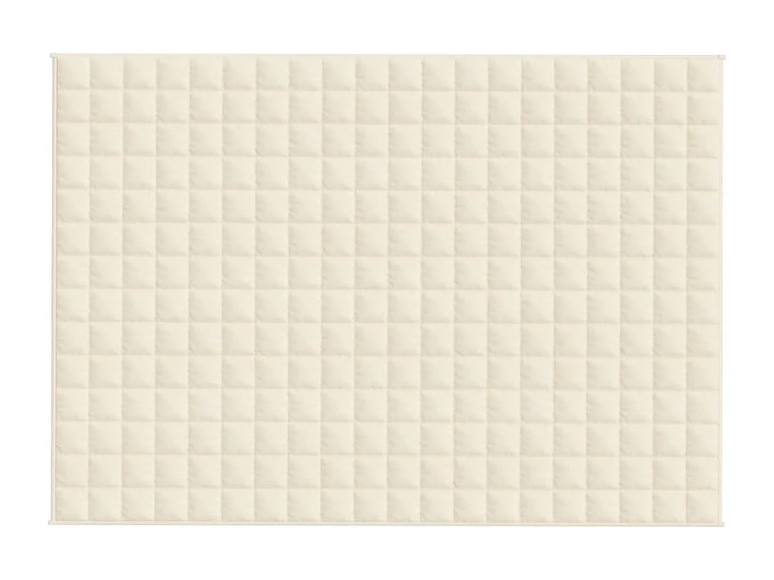 Couverture lestée Crème clair 138x200 cm 10 kg Tissu FR833894