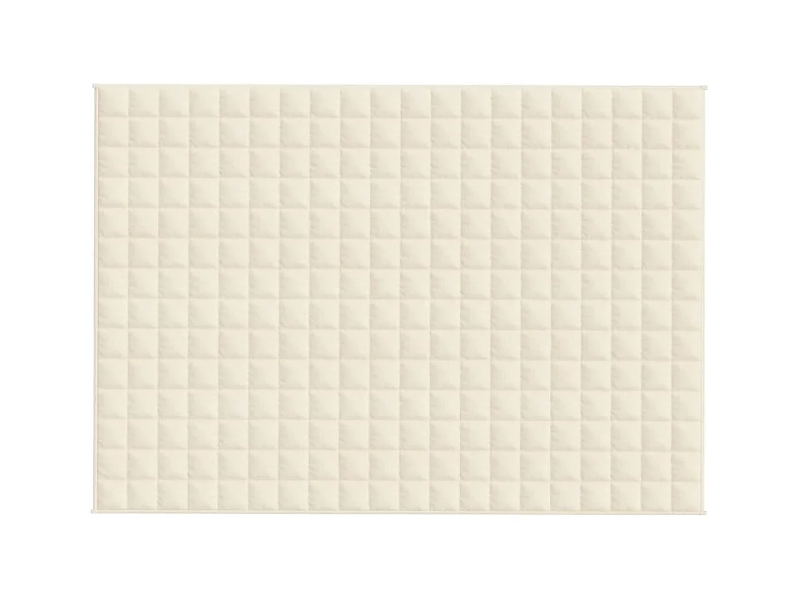Couverture lestée Crème clair 138x200 cm 10 kg Tissu FR833894