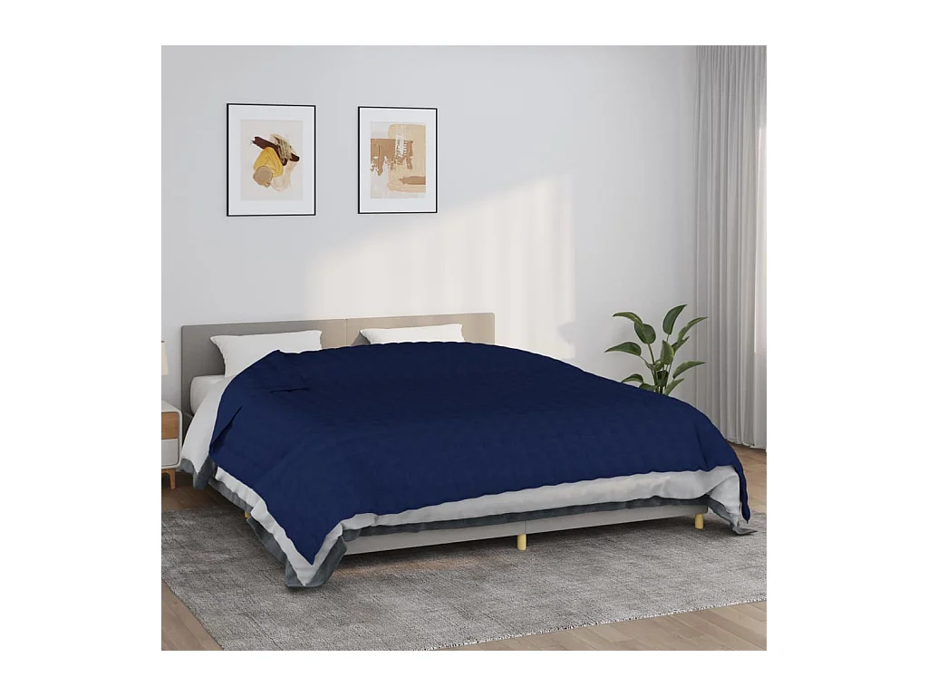 Couverture lestée Bleu 220x260 cm 15 kg Tissu FR106602