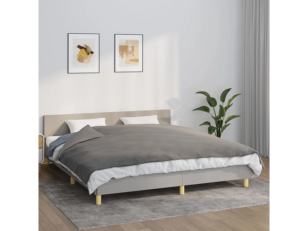 Couverture lestée avec housse Gris 155x220 cm 7 kg Tissu FR377319