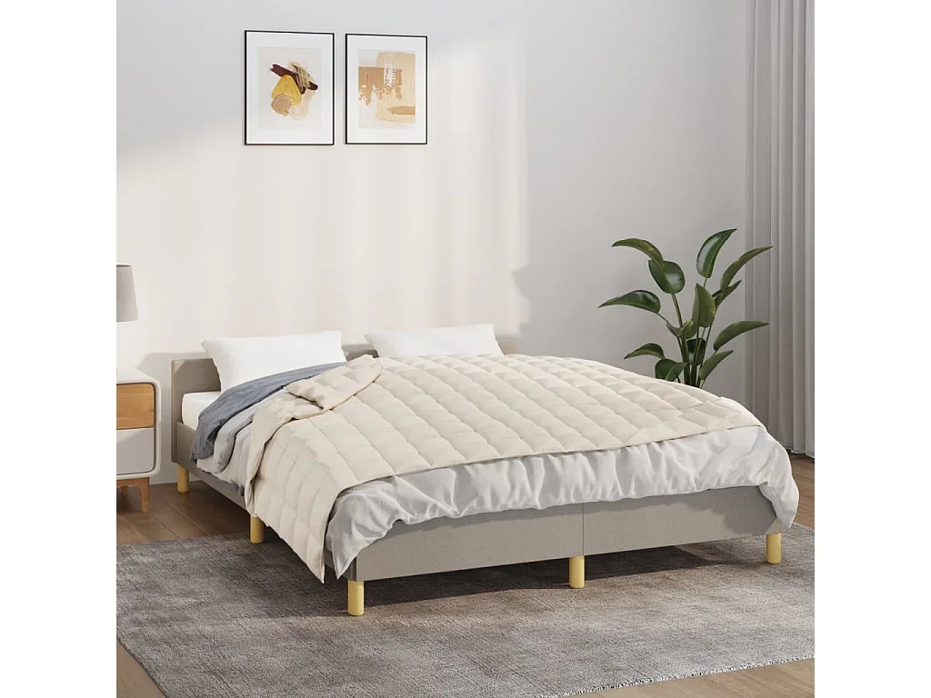 Manta con peso tela color crema claro 152x203 cm 11 kg ES924572