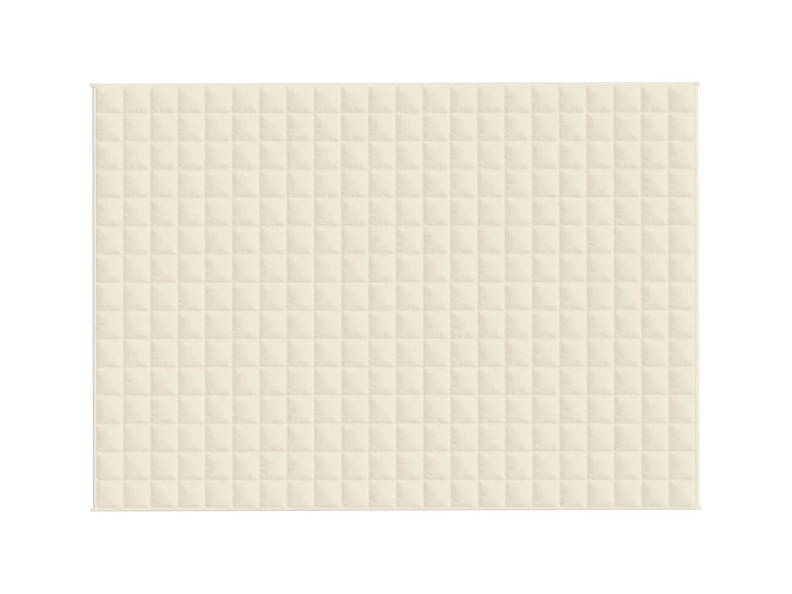 Couverture lestée Crème clair 155x220 cm 11 kg Tissu FR687914