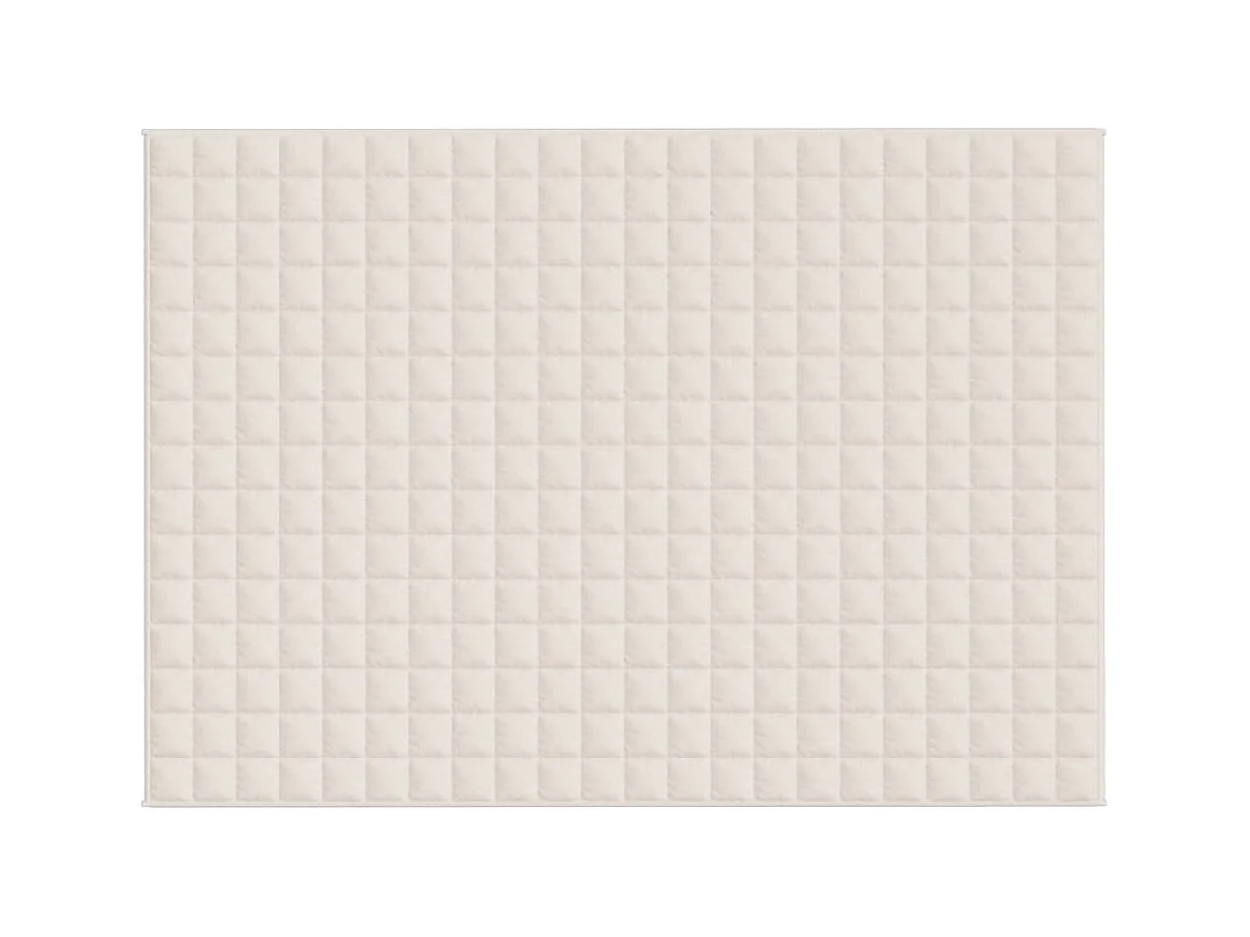 Couverture lestée Crème clair 155x220 cm 7 kg Tissu FR443809