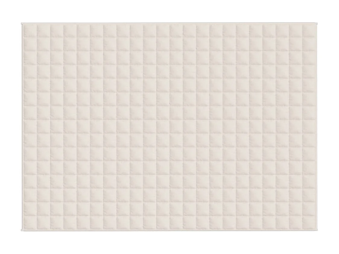Couverture lestée Crème clair 155x220 cm 7 kg Tissu FR443809