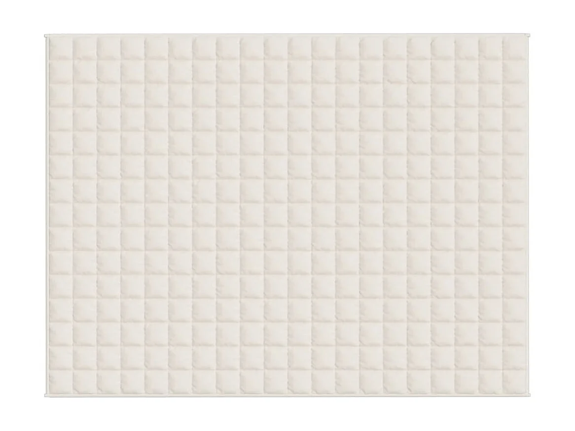 Couverture lestée Crème clair 150x200 cm 11 kg Tissu FR378698