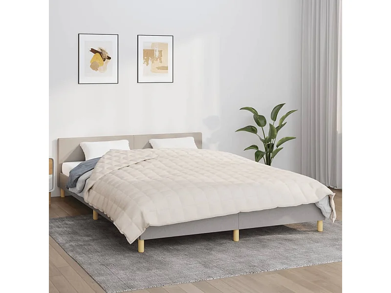 Manta pesada 11 kg 220x240 cm tecido creme-claro PT149350