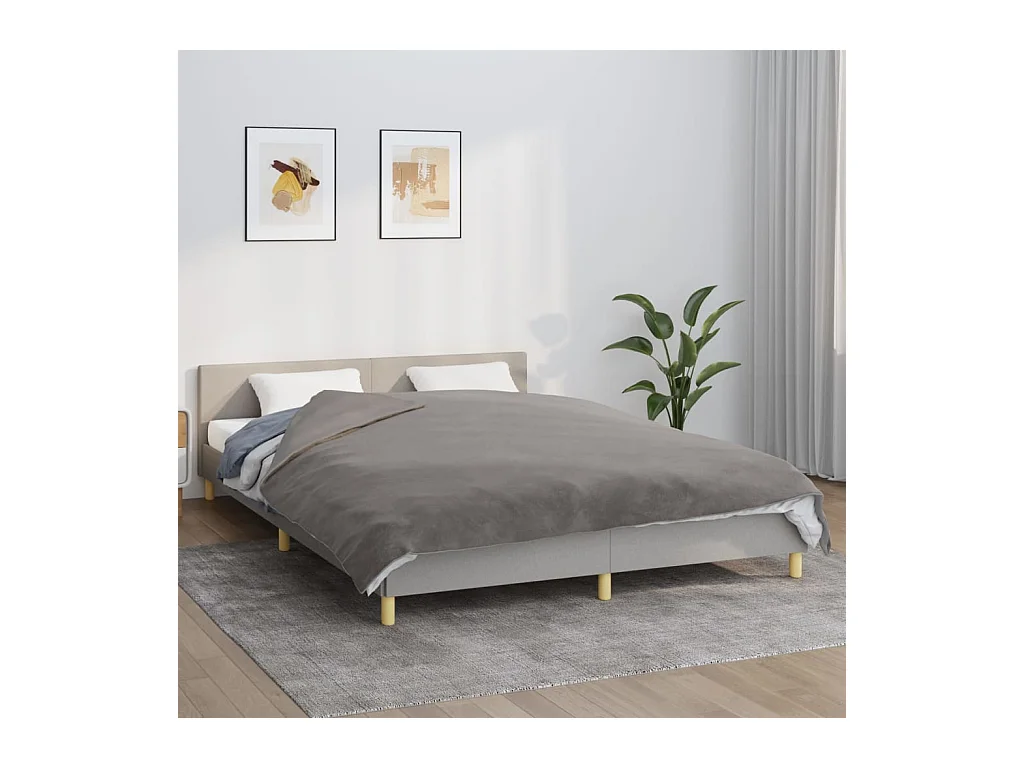 Couverture lestée avec housse Gris 200x200 cm 9 kg Tissu FR966300