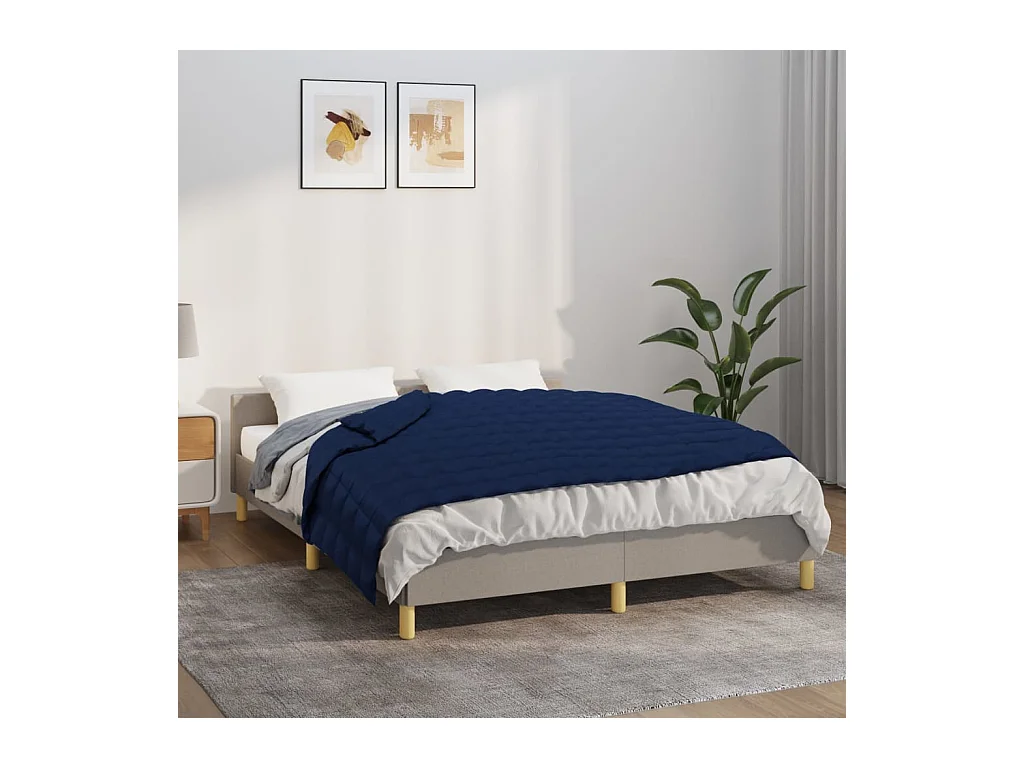 Couverture lestée Bleu 137x200 cm 10 kg Tissu FR563076