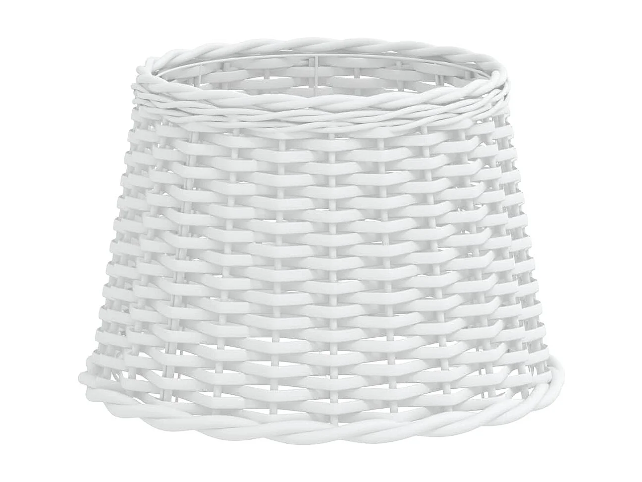 Abat-jour blanc Ø40x26 cm osier FR150703