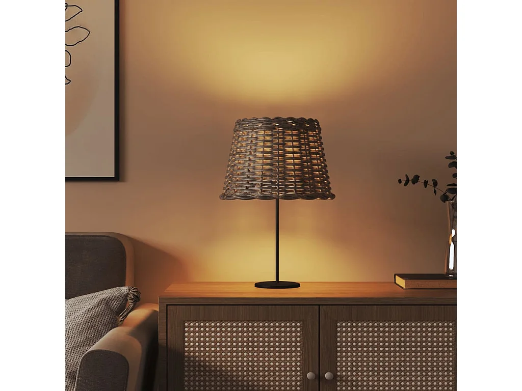 Lampenkap Ø30x20 cm wicker bruin BE801996
