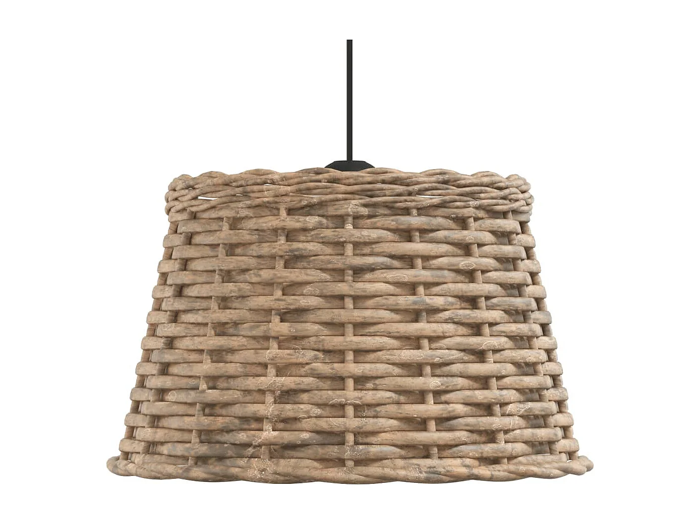 Pantalla para lámpara de techo mimbre marrón Ø38x23 cm ES419854