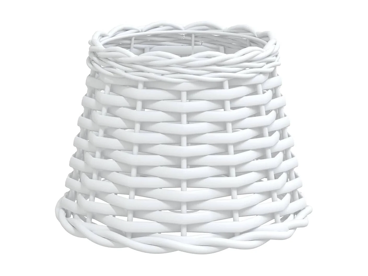 Abat-jour blanc Ø20x15 cm osier FR565920