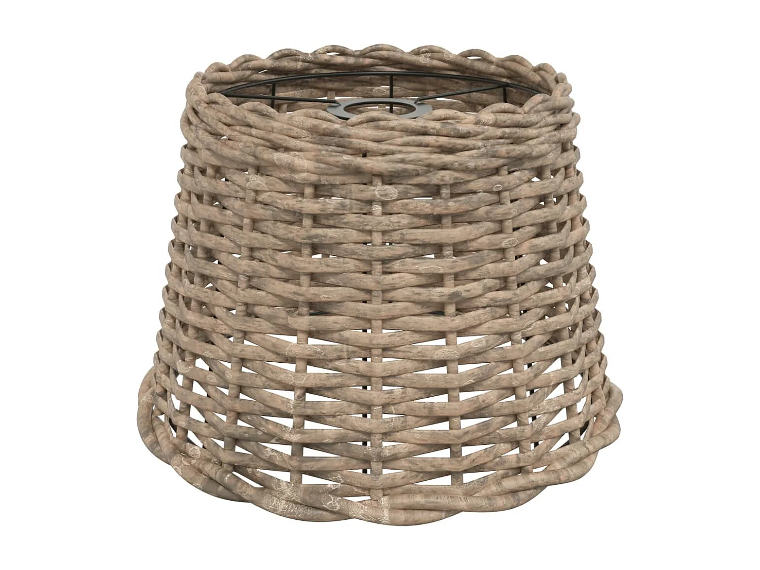 Abat-jour de plafonnier marron Ø30x20 cm osier FR263586